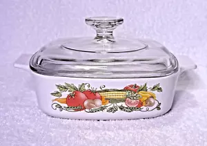 Corningware Garden Harvest W/Lid A-1-B 1 Liter 6.5 in x 6.5 in x 2 in - Picture 1 of 13