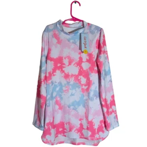 Cat & Jack Tie Dye Rash And Sun Guard Shirt Is Longer In The Back Size M 7/8 - Picture 1 of 5