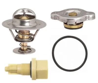 For 2004 - 2010 Ford F150 Thermostat + Gasket + Radiator Cap + Temp Sensor Kit - Image 1 of 4