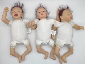 3 Sheila Michael Brown Hair Baby Doll Girl Silicone Mix Reborn Lifelike Newborn - Picture 1 of 9