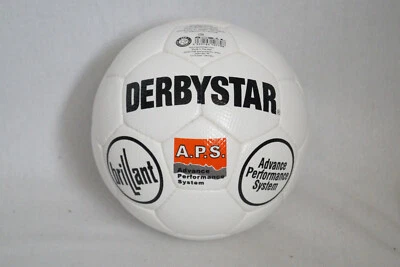 DERBYSTAR Brillant APS Fussball Gr.5 MATCHBALL weiss schwarz