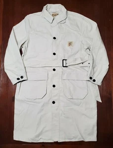 NWT Polo Ralph Lauren Women's L Chic Cream Cotton Barn Coat Trench Jacket Large - Picture 1 of 11