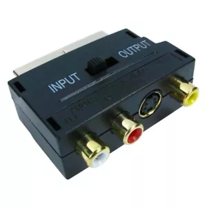 RGB SCART to Composite RCA VIDEO AV TV ADAPTER HD CONVERTER Component SVIDEO - Picture 1 of 4