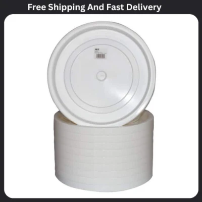 BRANDED 3.5 Gallon and 5 Gallon Bucket Lid 10 Pack Bpa Free Durable Heavy Duty Plastic