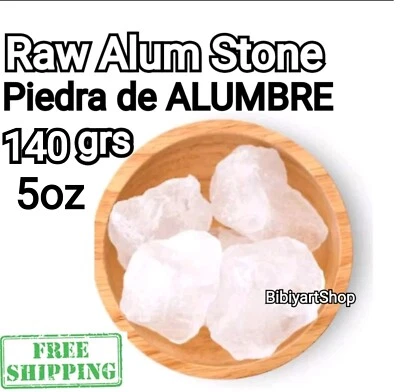 Piedra de Alumbre Crudo 140 Grs 100% Natural Piedra de Alumbre Estrechamiento Vaginal 5oz Foto 1 de 4