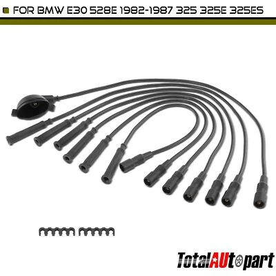 7x Juegos de cables de bujía para BMW E30 325 1986-1988 325e 1984-1987 325es 528e 2,7 L Foto 1 de 4