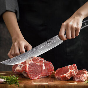 25,5cm nóż do mięsa japoński VG10 stal damasceńska nóż kuchenny kucharz uchwyt