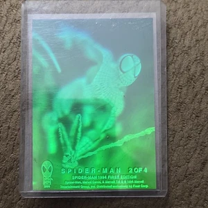1994 Marvel  Spiderman Hologram card  number 2 of 4 First Edition - Picture 1 of 2