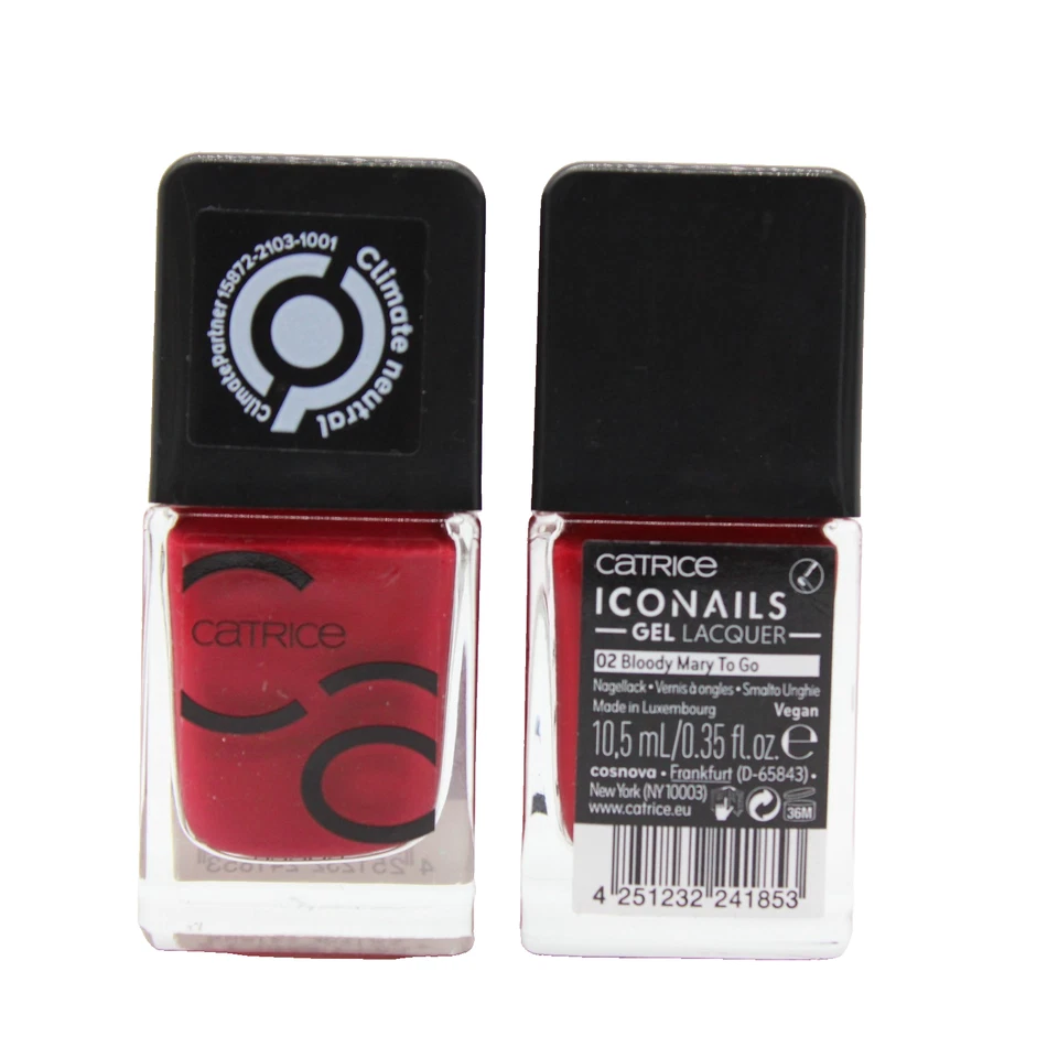 2x CATRICE ICONails GEL Lacquer 7-Tage Nagellack 02 Bloody Mary To Go - NEU - Bild 1 von 1