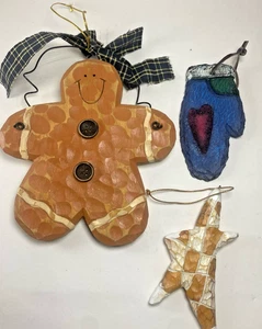 Weihnachtsschmuck Lebkuchen Stern Fäustling Landhausstil Landhaus Rustikal - Bild 1 von 6