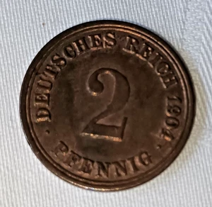 Münze Deutsches Kaiserreich 2 Pfennig 1904 A - Bild 1 von 2
