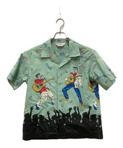 Camisa abierta de algodón verde Star Of Hollywood SH38116 - Imagen 1 de 4