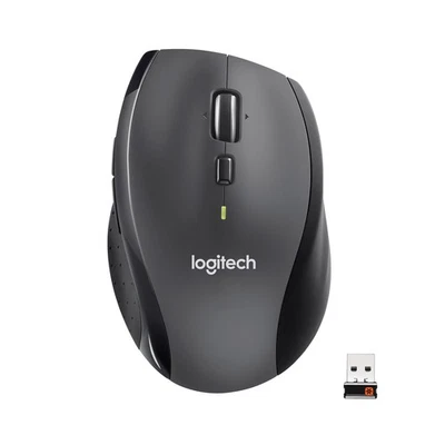 Logitech M705 Marathon Maus, kabellos, schwarz, 6 Tasten, 1000 dpi - Bild 1 von 4