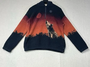 Abercrombie Kids cozy Half-zip hoodie 17/18 Wolf Howl at the Moon - Picture 1 of 8