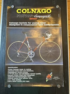 ¡Póster de ciclismo italiano de colección Colnago Victory Campagnolo Concor 19" x 27,5"! - Imagen 1 de 5