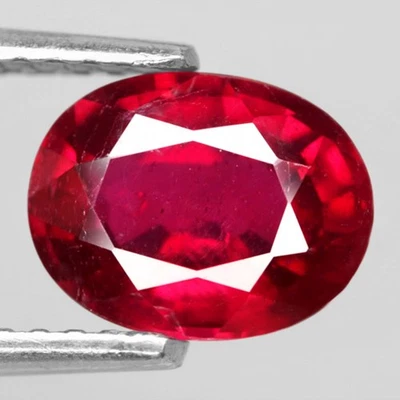 1.71Ct. Natural Gemstone Ruby Top Red Oval Madagascar Beautiful Sparkles Color! - Image 1 of 4