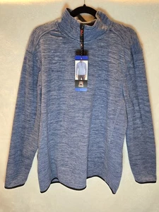 Avalanche 1/4 Zip Pullover Herren Large blau meliert neu mit Etikett - Bild 1 von 16