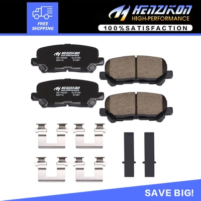 Juego de pastillas de freno traseras de cerámica con hardware para Honda Odyssey Pilot Acura ZDX MDX nuevo Foto 1 de 4