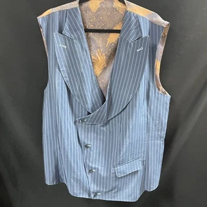 Mens Asymmetrical Vest Silk Lining Unique One of Kind Well Made - Picture 1 of 8
