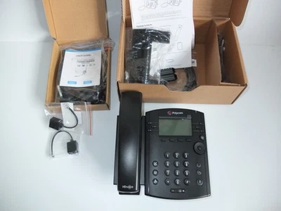Headset for Phones and Polycom VVX 310 Business Media Wired Gigabit IP Phone POE - Image 1 of 4