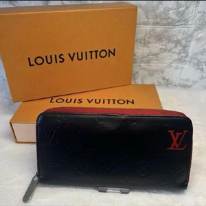 Louis Vuitton Vernis Long Wallet Black Red From Japan - Picture 1 of 7
