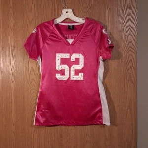 Green Bay Packers Clay Matthews #52 Sewn Pink Team Apparel Women's Jersey Medium - Picture 1 of 5