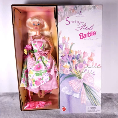 Muñeca Barbie Spring Petals 1996 segunda serie rubia Avon 16746 en caja original Foto 1 de 2
