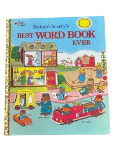 Richard Scarry's Best Word Book Ever by Richard Scarry 1991 HC Golden Books 12” - Picture 1 of 16