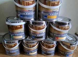Ronseal Diamond Hard Coloured Floor Varnish 2.5L Clear and colours Free P&P - Picture 1 of 4