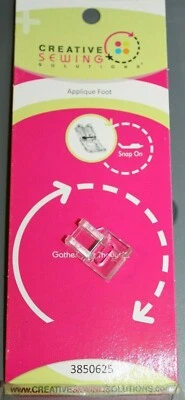 Sewing Machine Clear Applique foot Universal Low Shank Snap on 3850625 feet - Image 1 of 4