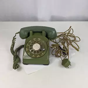 Telefono Vintage Green Bell System Western Elettrico Quadrante Rotante Cordato 500 4 Poli - Foto 1 di 19
