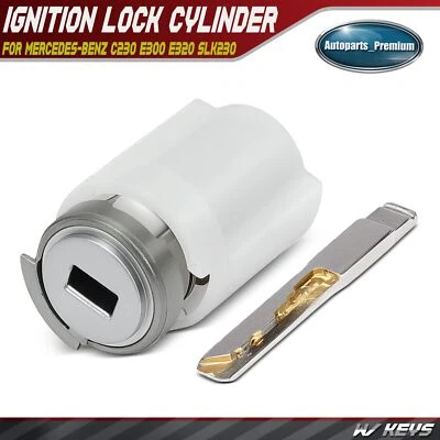 Ignition Lock Cylinder Zamak 5 with Key for Mercedes-Benz C230 E300 E320 SLK230 - Image 1 of 4