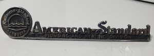 Vtg American-Standard Pluming and Heating Division Metal Emblem/Logo/Nameplate - Picture 1 of 2