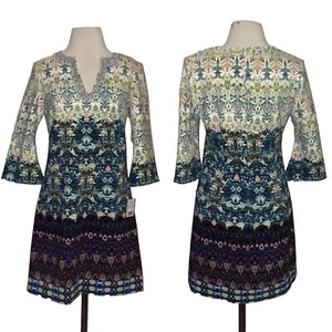 Taylor NWT floral beaded v neck dress size small 6 - Picture 1 of 7
