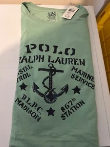 Polo Ralph Lauren Herren Big and Tall GRÜN GRAFIK T-Shirt Neu mit Etikett 3XLT - Bild 1 von 5