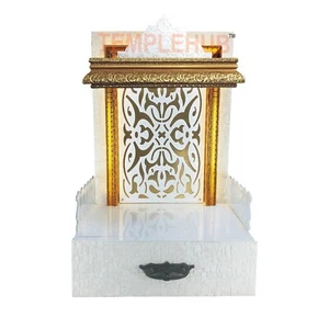 Holztempel mit LED-Leuchten | Maßgeschneiderter Tempel | Holzmandir | Puja Ghar | Mandap - Bild 1 von 5