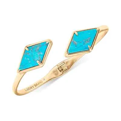 Brazalete Brazalete Bisagra Piedra Cometa Turquesa Diamante Marca Lucky NUEVO Foto 1 de 4