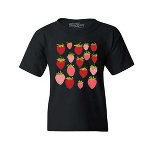 Strawberries Cottagecore Youth's T-Shirt Cottage Shirts - Picture 1 of 4