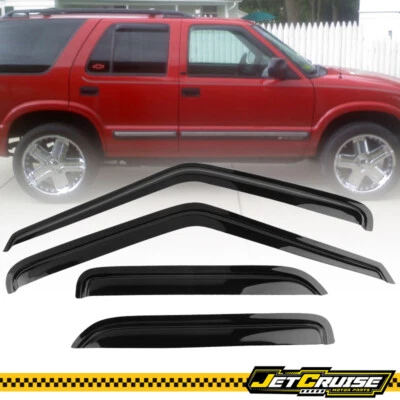 Fits 95-05 Chevy Blazer GMC Envoy Jimmy Acrylic Window Visors Rain Guard 4Pc Set - Image 1 of 4