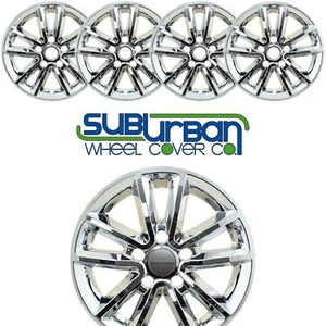 2013-2019 Dodge Journey # 7252P-C 17" Split 10 Spoke Chrome Wheel Skins SET/4 - Picture 1 of 8