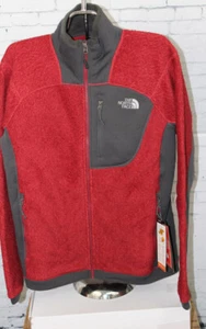 The North Face Men's Grizzly Fleece Jacket Medium Biking Red / Asphalt Grey New - Picture 1 of 1