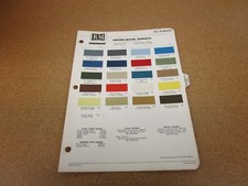 1972 Plymouth car paint color chip chart sheet sample