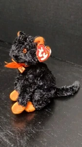 Vintage 2000 Ty Beanie Babies Fraidy Black Cat Halloween Plush Retired W/ Tags - Picture 1 of 6