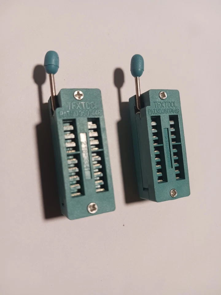 Stock de EE. UU. 2x 18 pines ZIF ZIP IC prueba DIP placa zócalo universal Foto 1 de 1