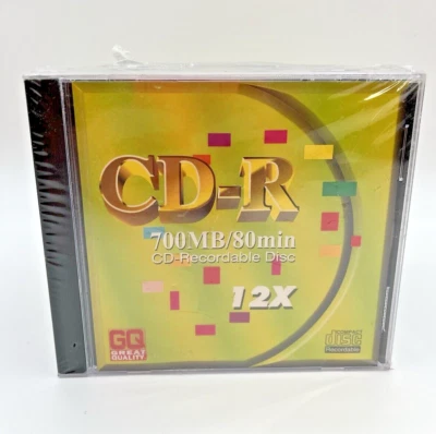 GQ CD-Recordable Disks 12X/700MB/80MIN CD-R 10PK NEW SEALED PACK - Image 1 of 4