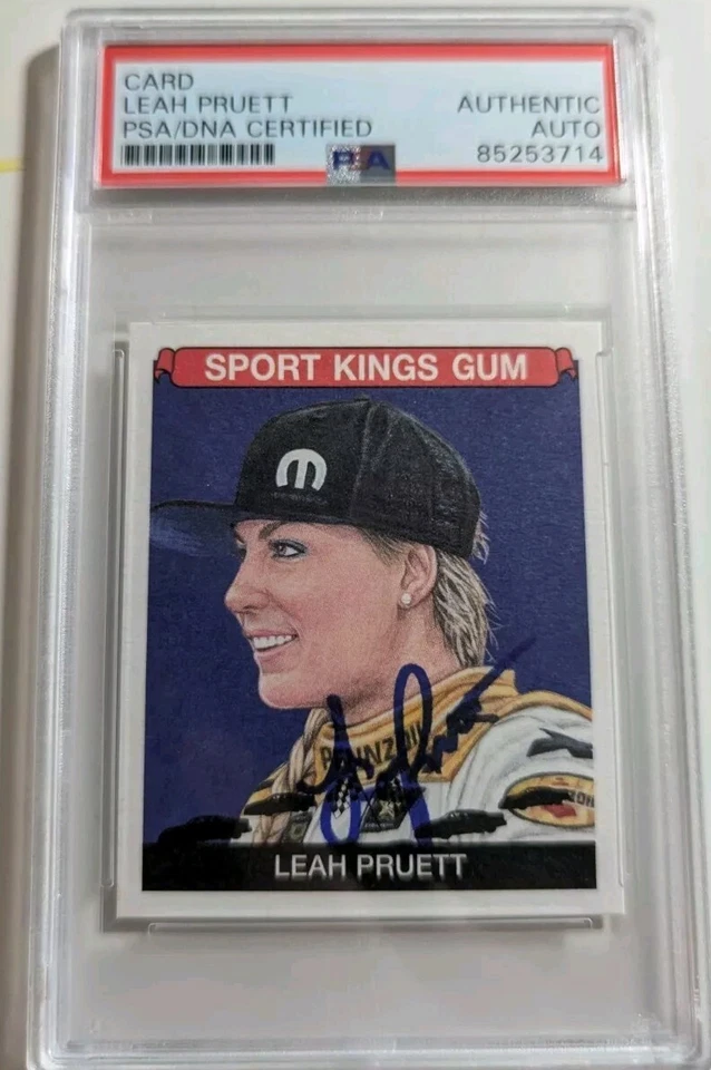 Leah Pruett Signed 2021 SportKings Trading Card Autographed PSA/DNA Drag Racing - Image 1 of 1