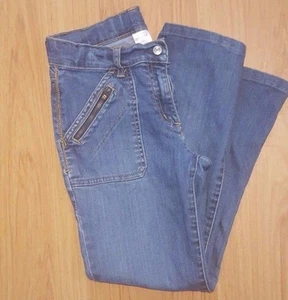 Girls Jeans Sz 10 Gymboree Classic Adjustable Waist Zip Pockets Medium Wash Blue - Picture 1 of 7