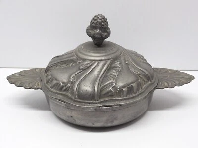 -BELLE ECUELLE POT COUVERT ETAIN HAUTE EPOQUE XVIIIe LOUIS XV Poinçon  D - Photo 1/4