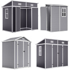 8x4 6x4 5x4ft Outdoor Large Shed Plastic Garden Tools Bike Storage Shed House