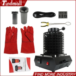 Findmall 1400W Gold Melting Furnace 1+3 KG Digital Smelting Furnace Smelter 110V - Picture 1 of 14